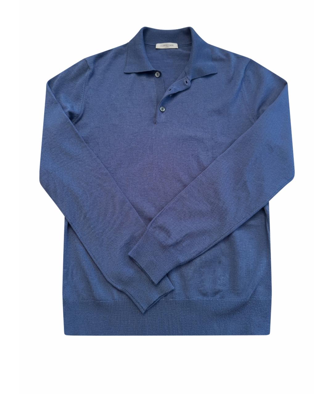 CORNELIANI Темно-синий шерстяной джемпер / свитер, фото 7