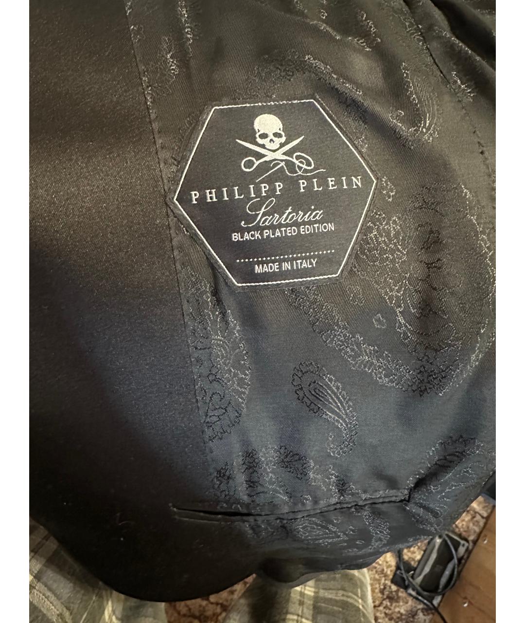 PHILIPP PLEIN Серый костюм-тройка, фото 7