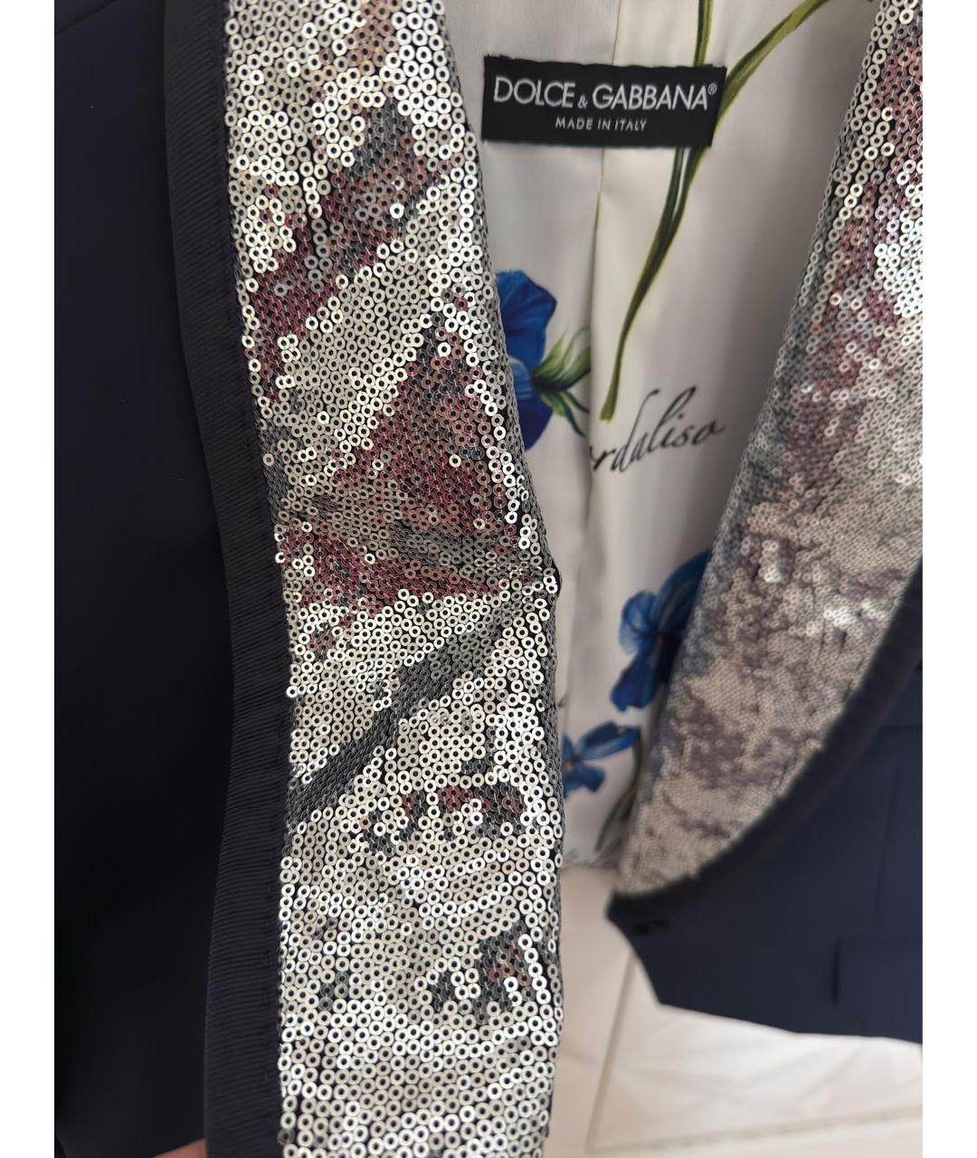 DOLCE&GABBANA Темно-синий шерстяной жилет, фото 3
