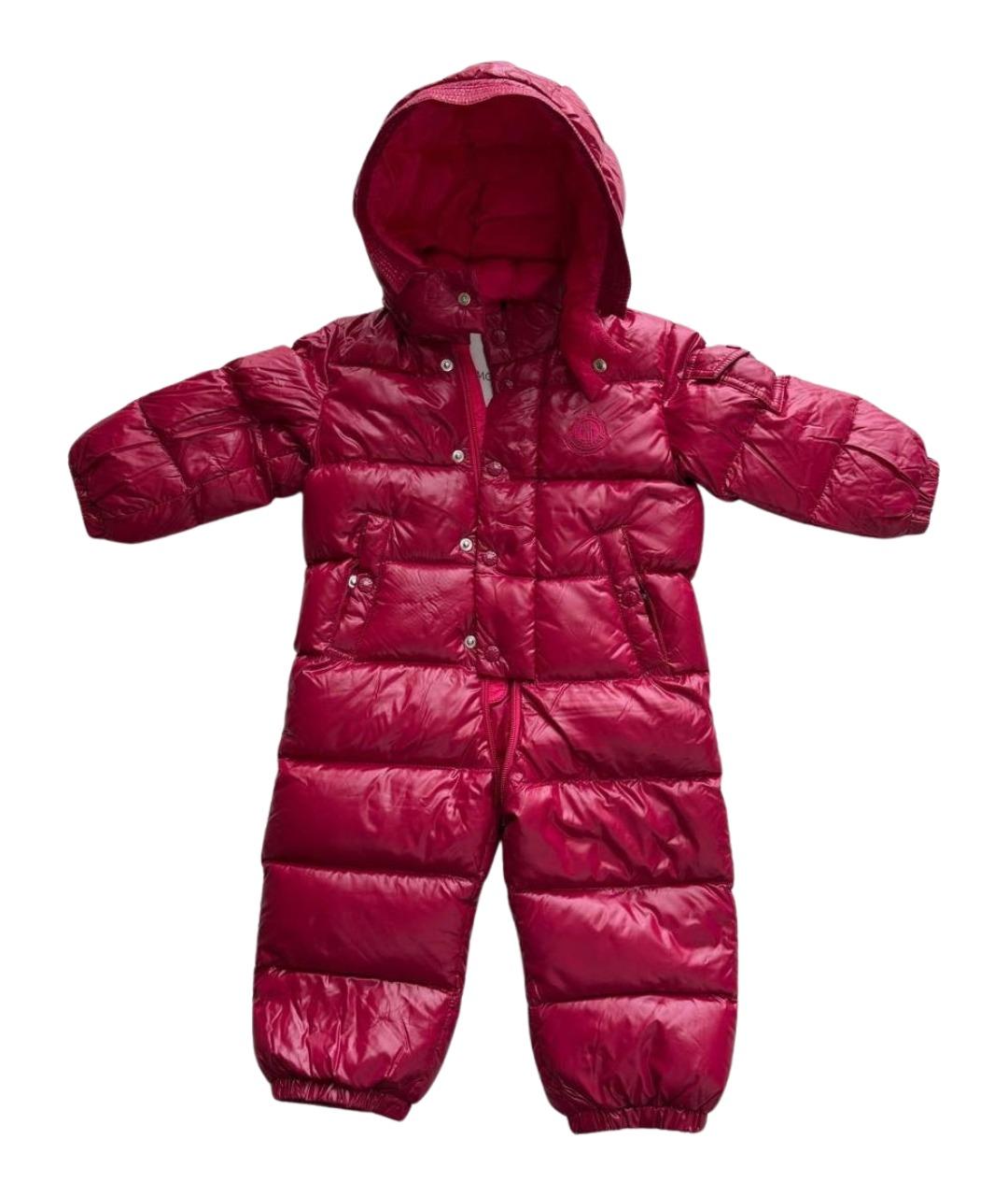 MONCLER Красный комбинезон, фото 1