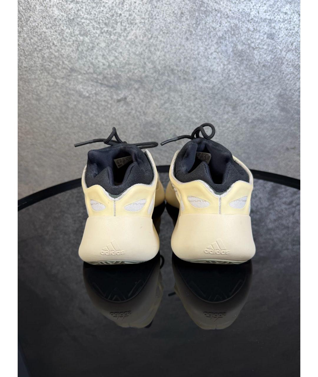 ADIDAS YEEZY Бежевые текстильные низкие кроссовки / кеды, фото 4