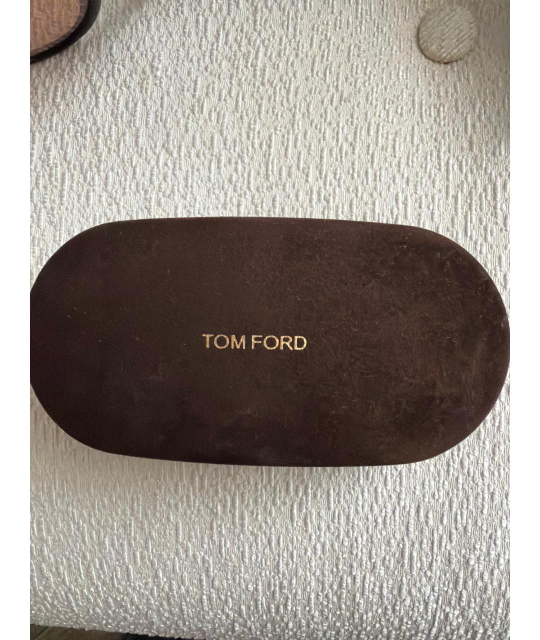 TOM FORD Коричневые пластиковые солнцезащитные очки, фото 4