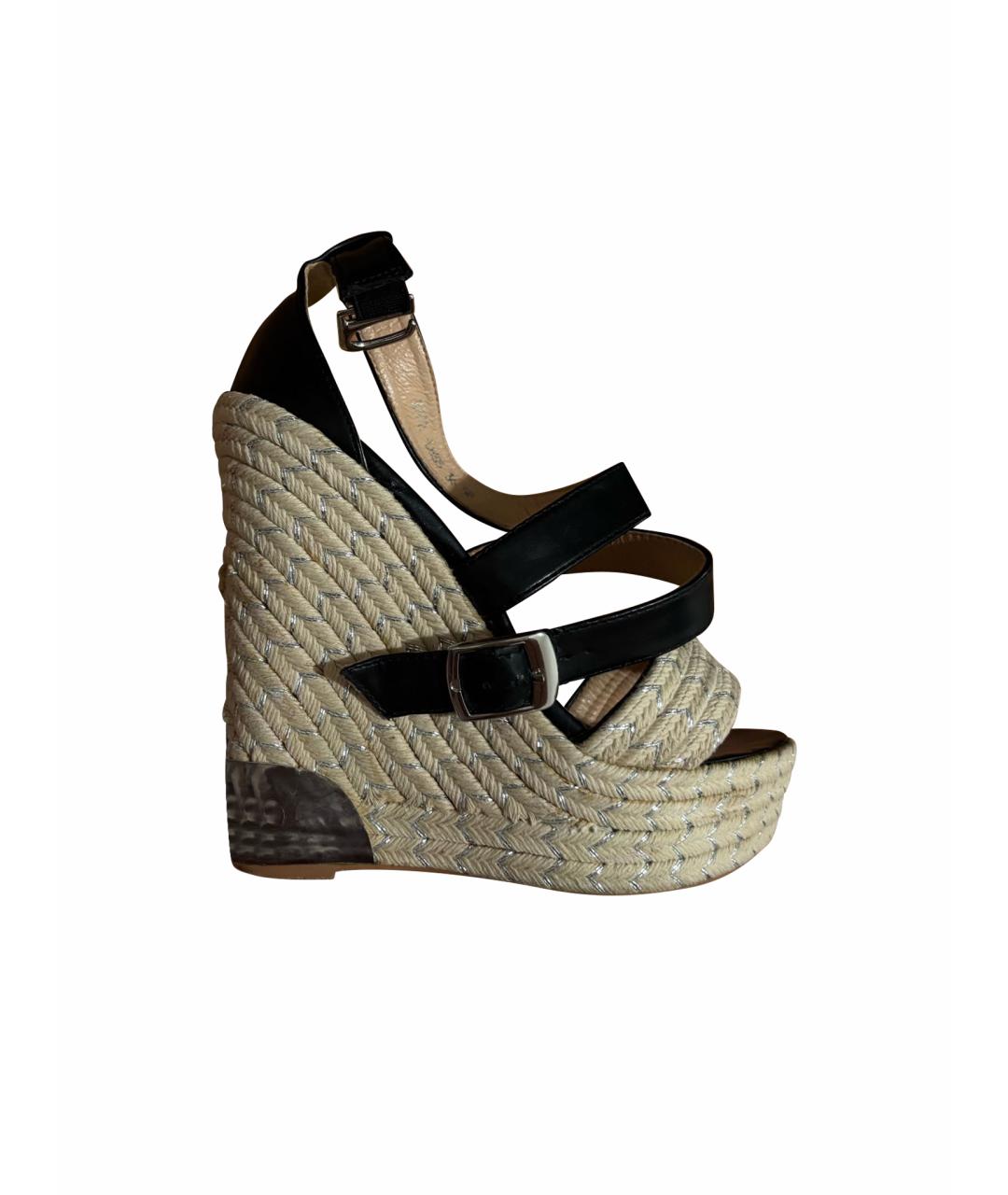 JIMMY CHOO Бежевые кожаные босоножки, фото 10