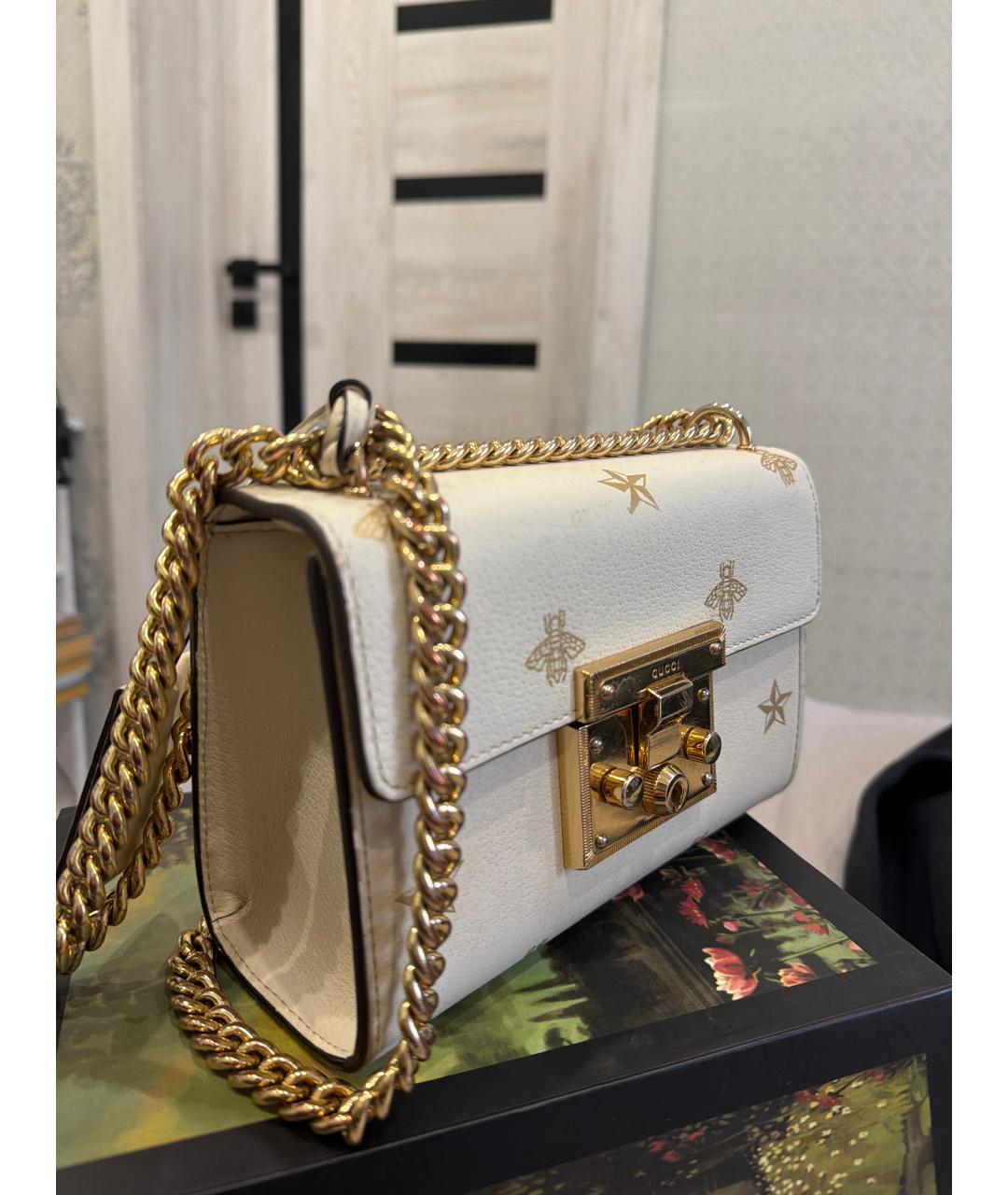 GUCCI Бежевая кожаная сумка через плечо, фото 2