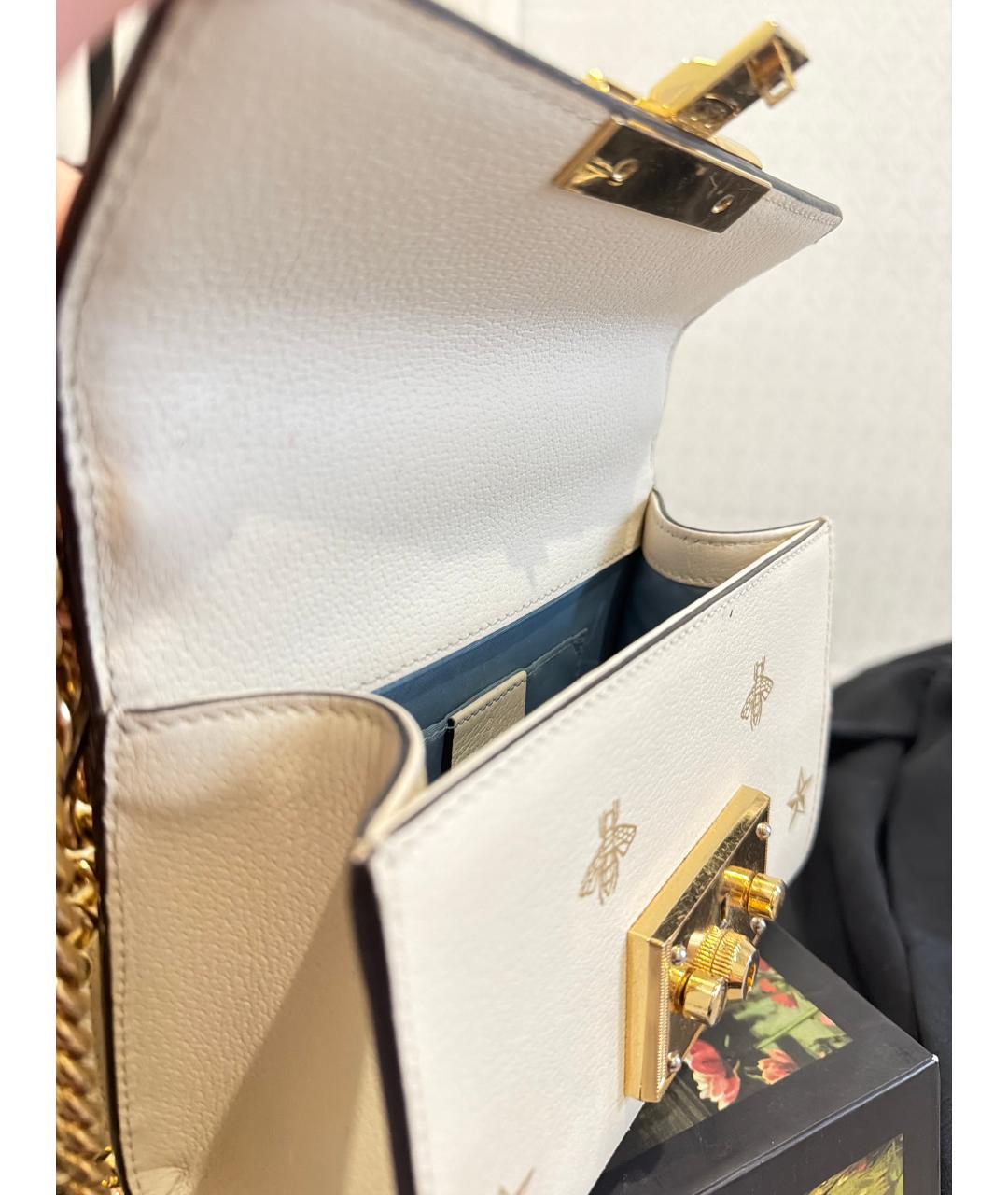GUCCI Бежевая кожаная сумка через плечо, фото 4