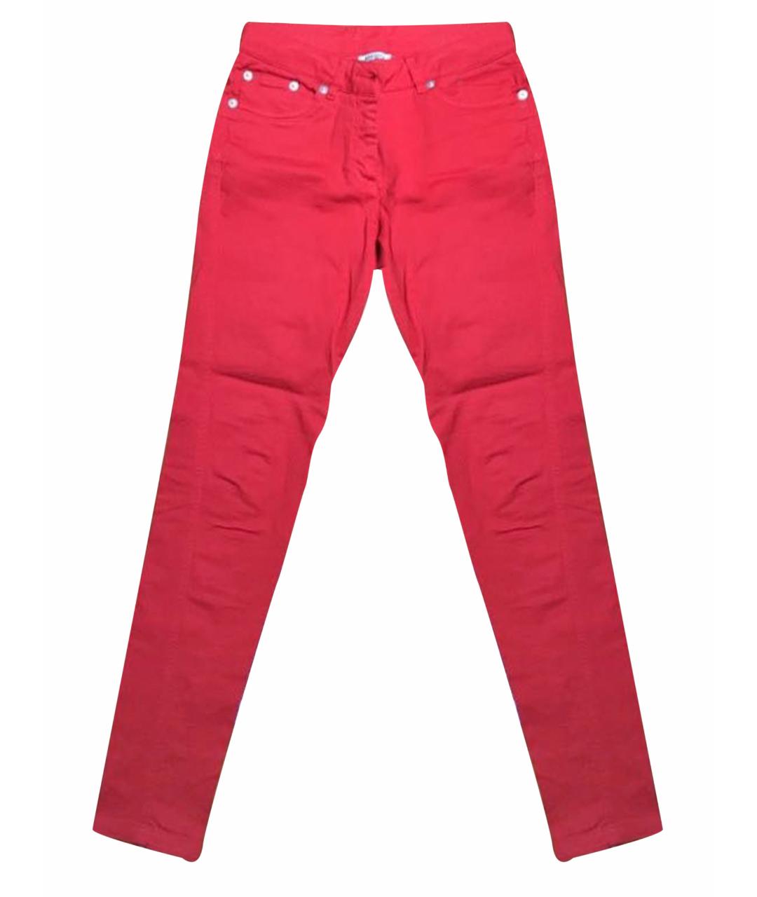 KENZO Красные хлопковые джинсы слим, фото 1