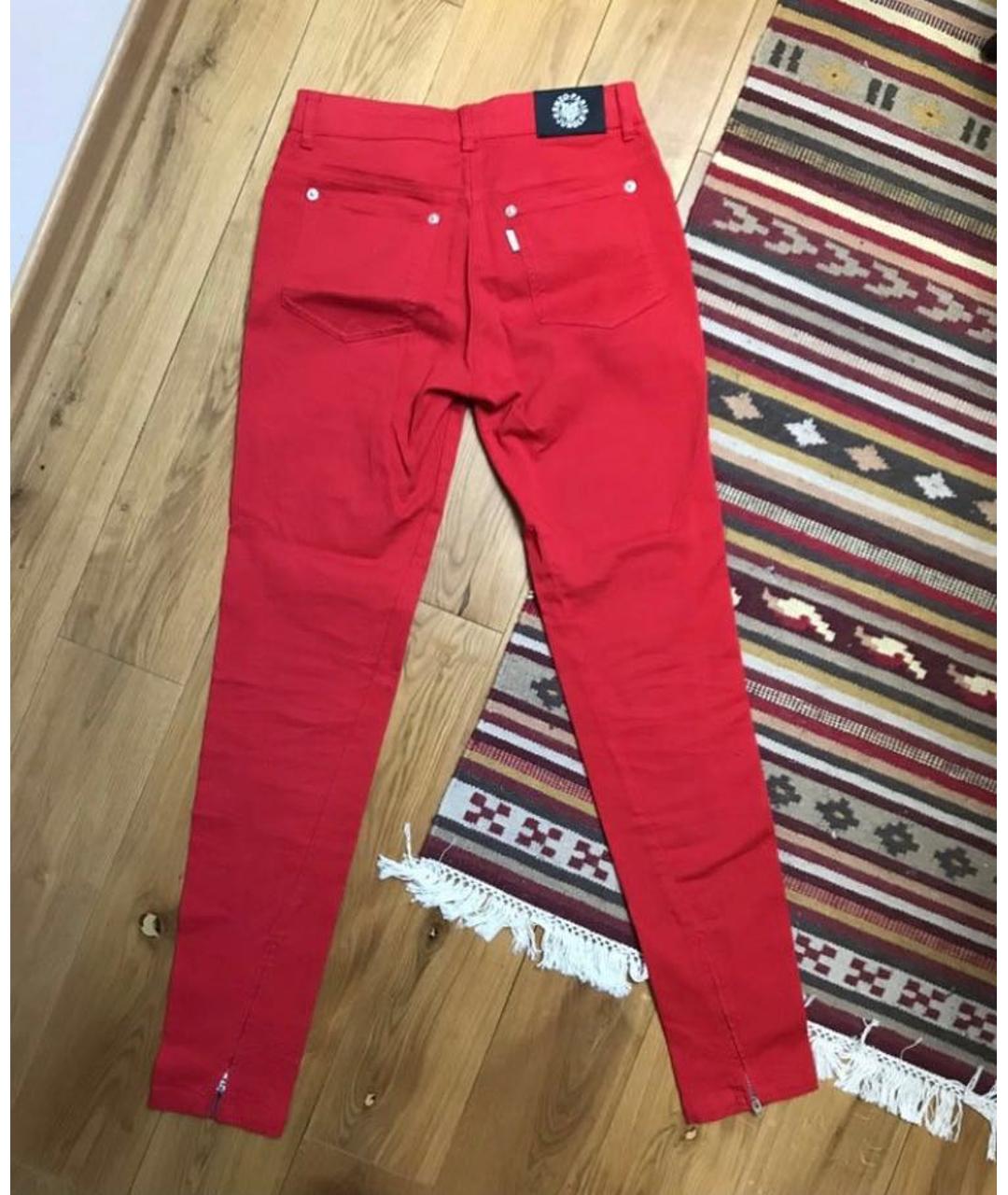 KENZO Красные хлопковые джинсы слим, фото 2