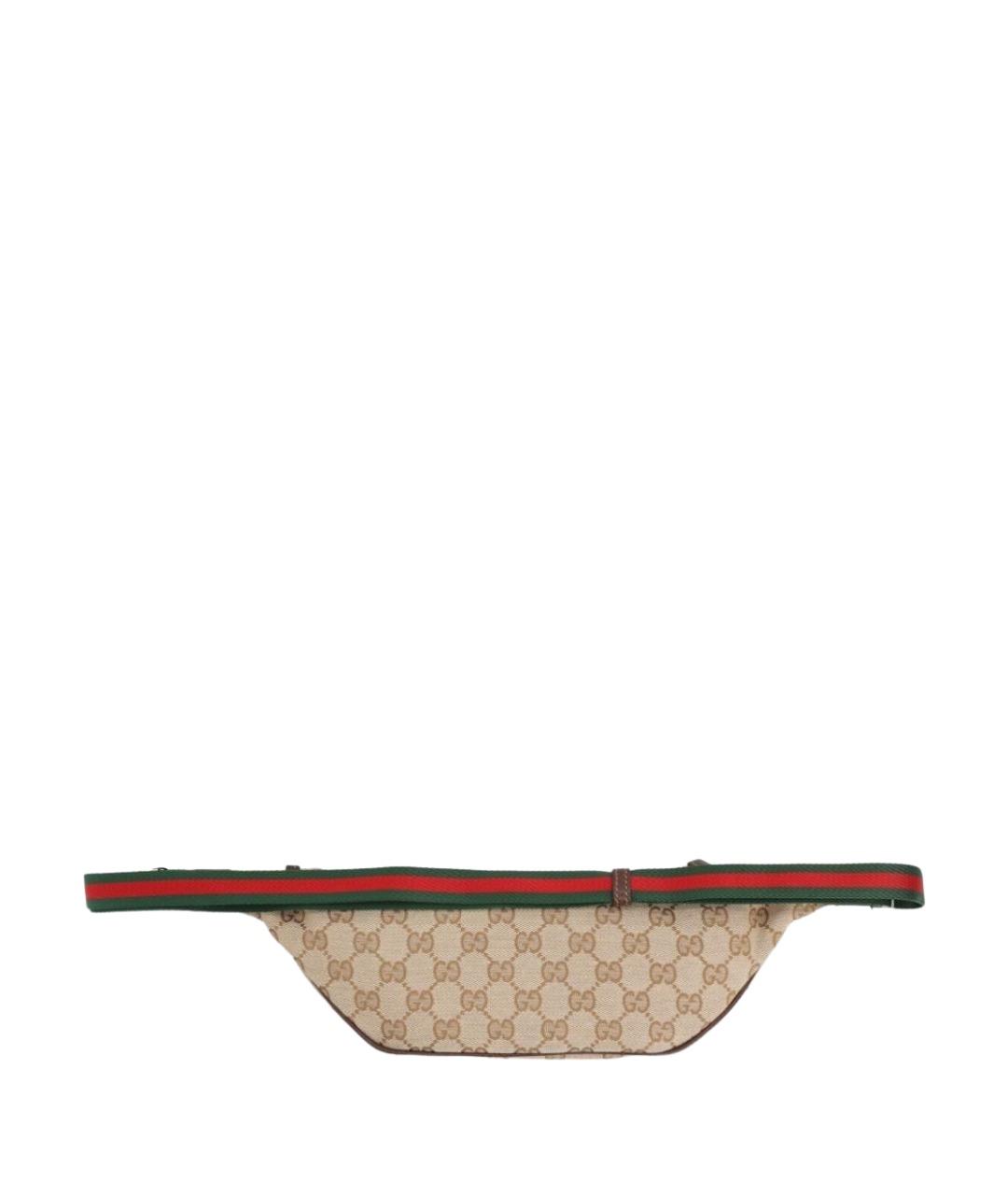 GUCCI Бежевая поясная сумка из канвы, фото 2