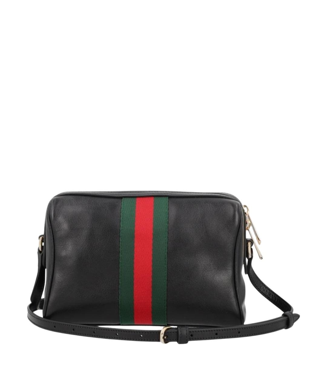 GUCCI Черная кожаная сумка через плечо, фото 2
