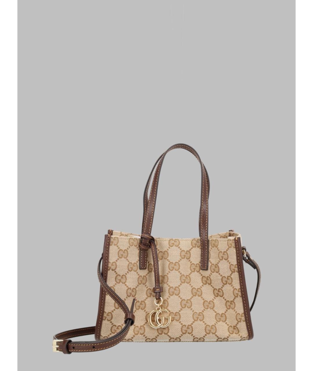 GUCCI Бежевая синтетическая сумка через плечо, фото 3