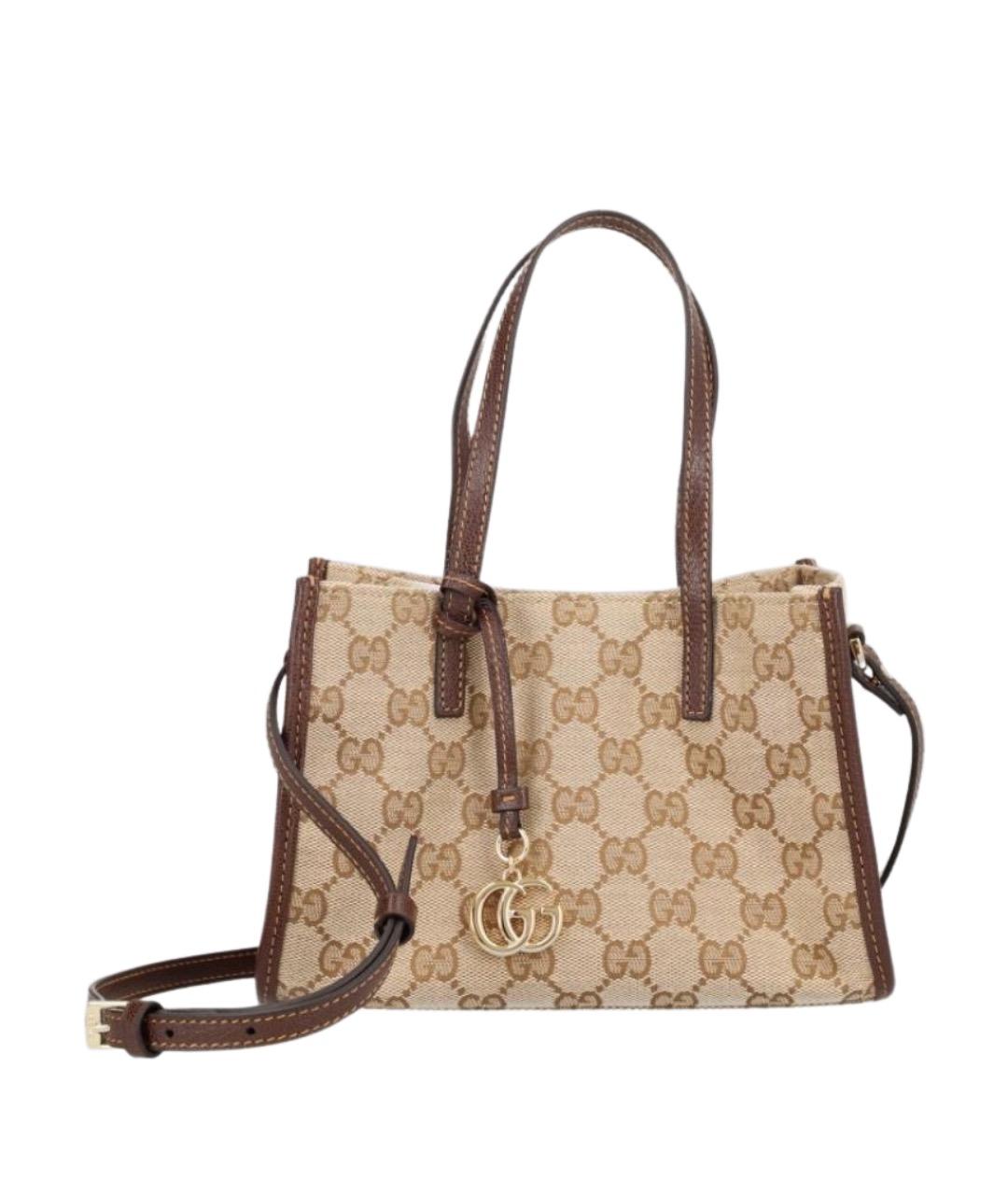 GUCCI Бежевая синтетическая сумка через плечо, фото 1