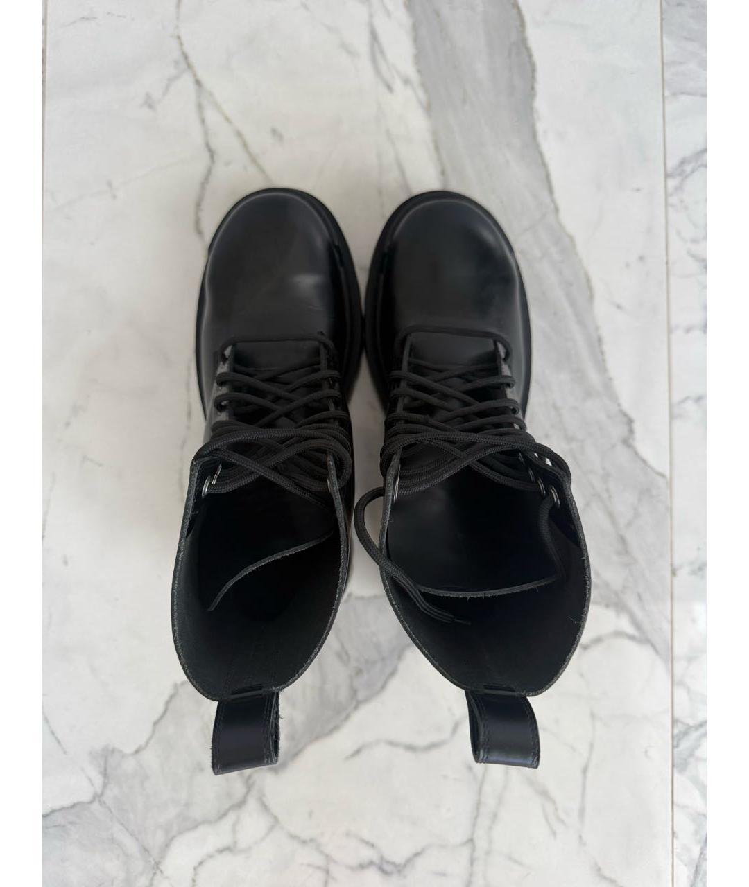 BALENCIAGA Черные кожаные ботинки, фото 3