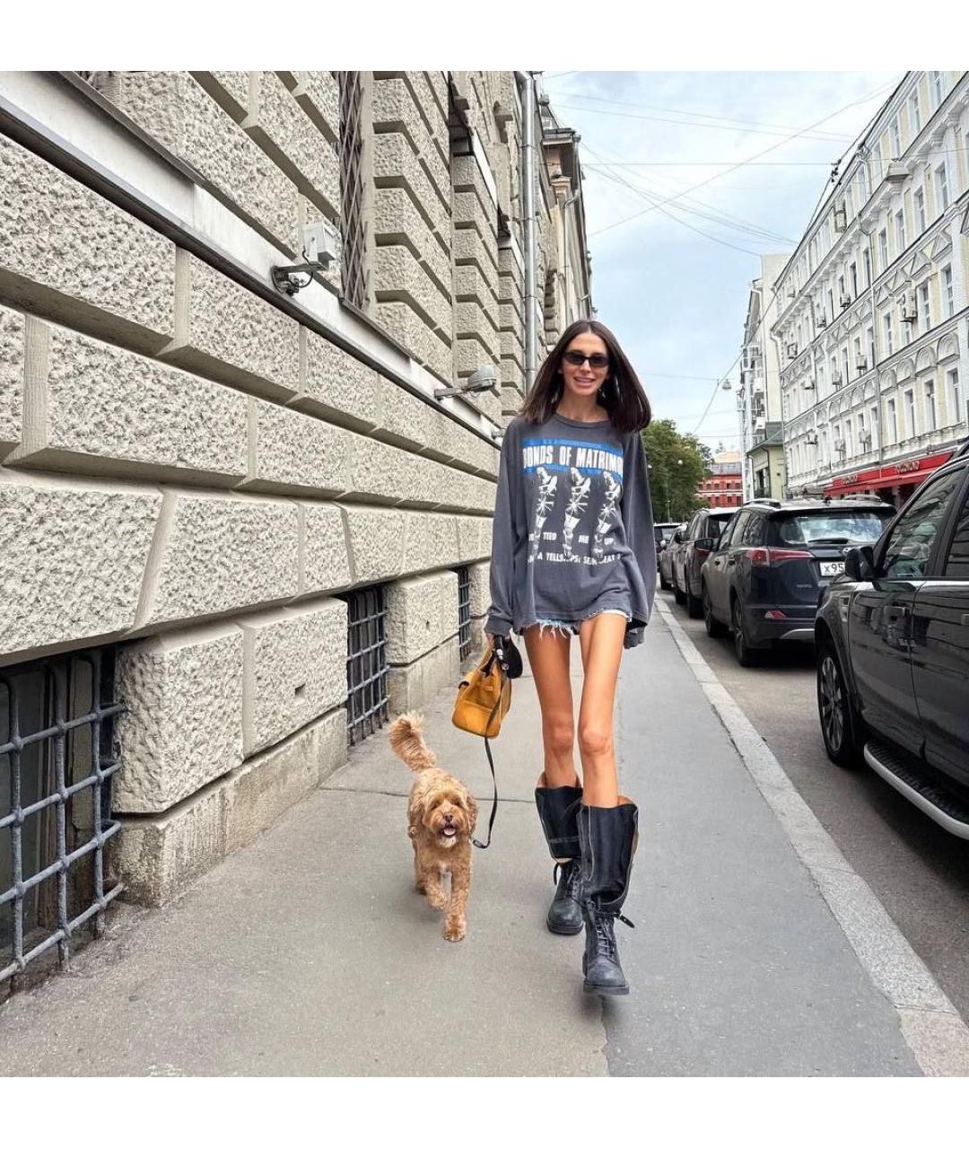 MIU MIU Черные кожаные сапоги, фото 3