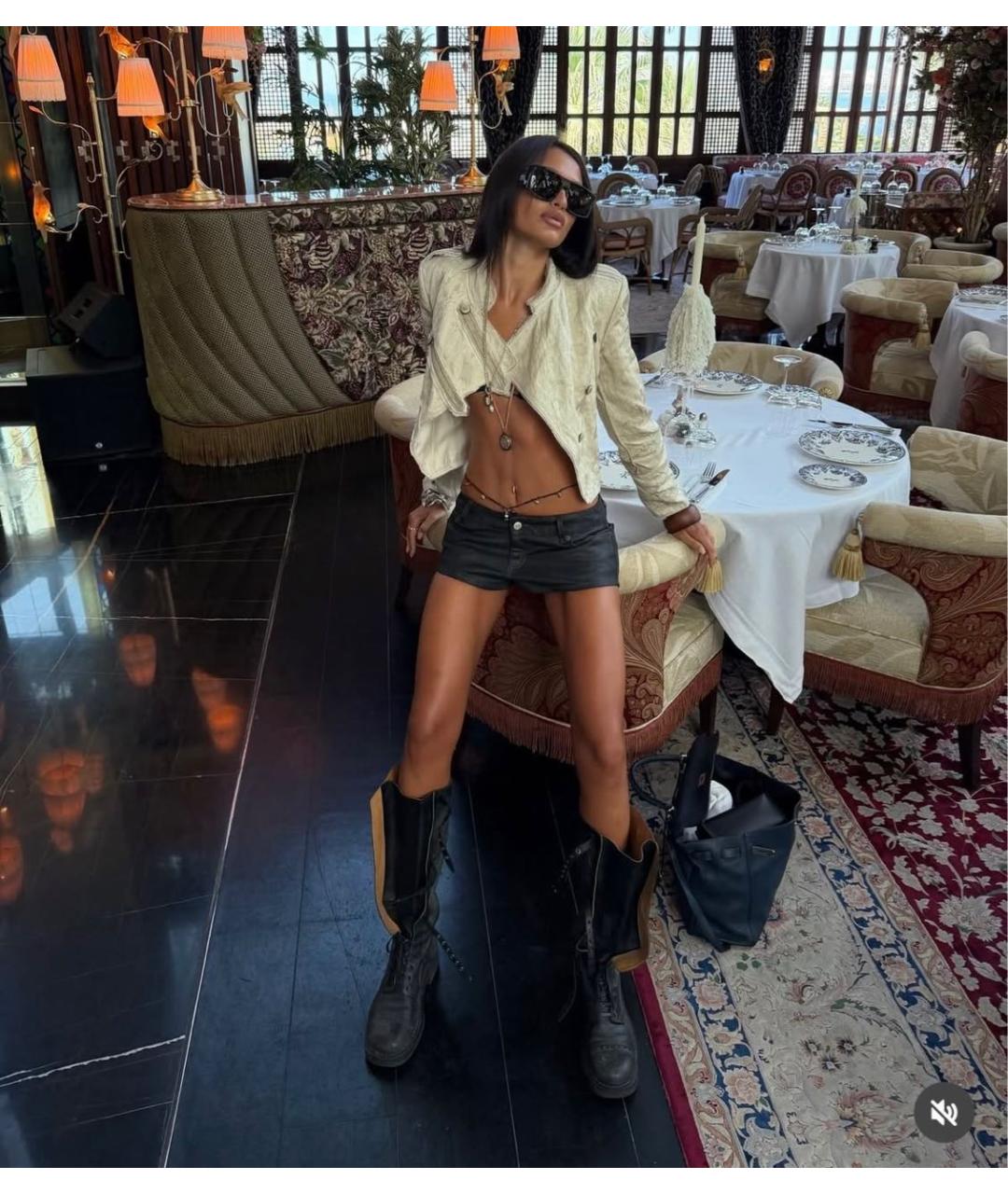 MIU MIU Черные кожаные сапоги, фото 4