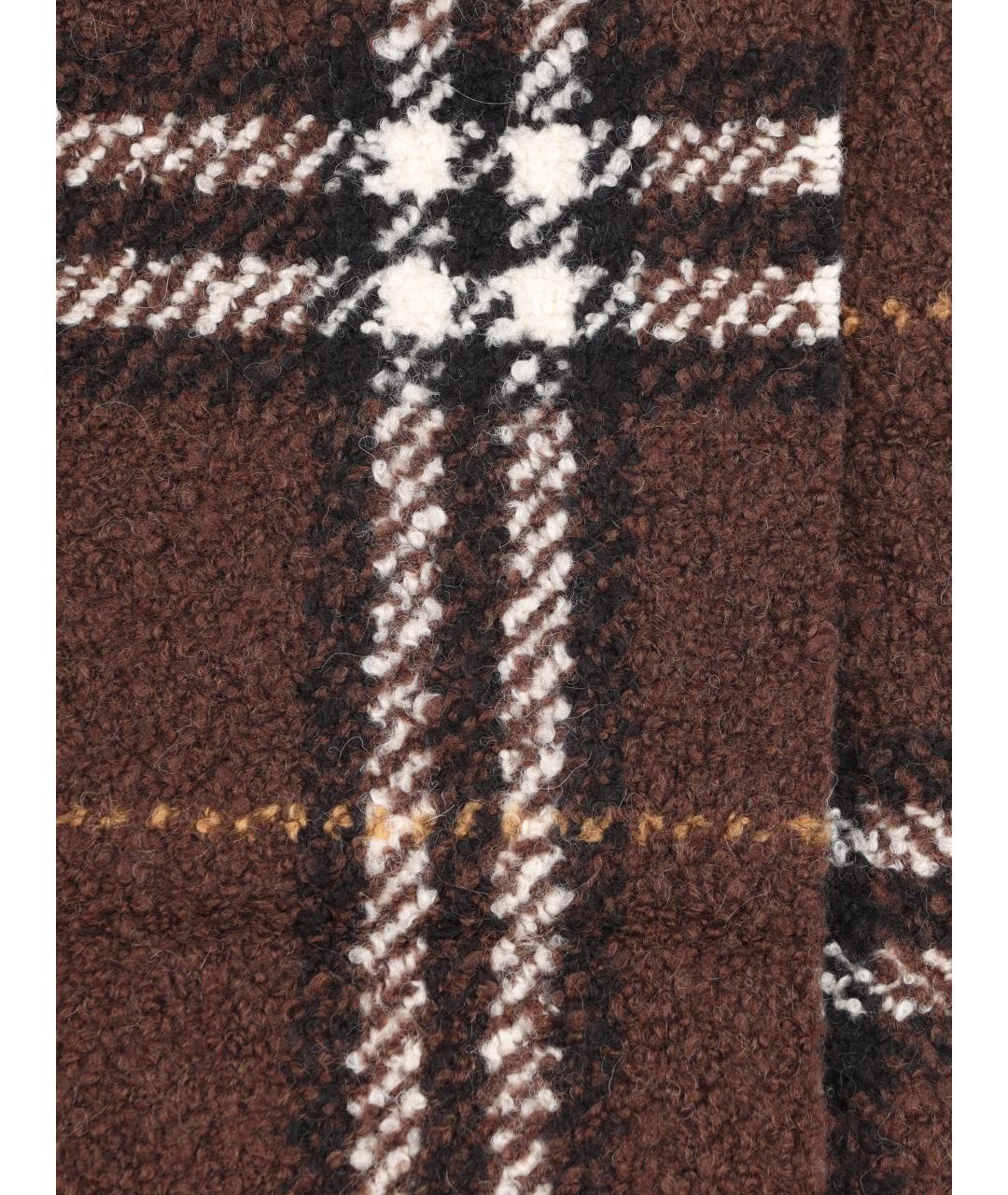 BURBERRY Коричневый шерстяной шарф, фото 2