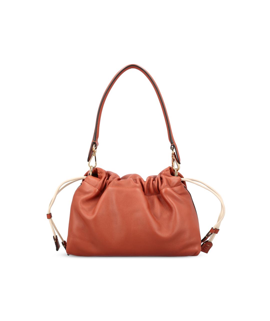 FENDI Коричневая кожаная сумка через плечо, фото 2