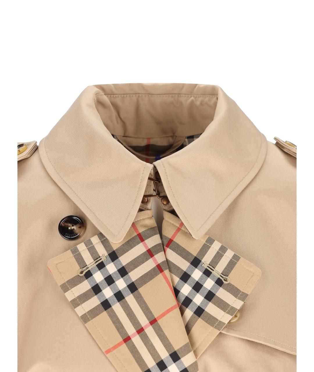 BURBERRY Бежевая хлопковая куртка, фото 3