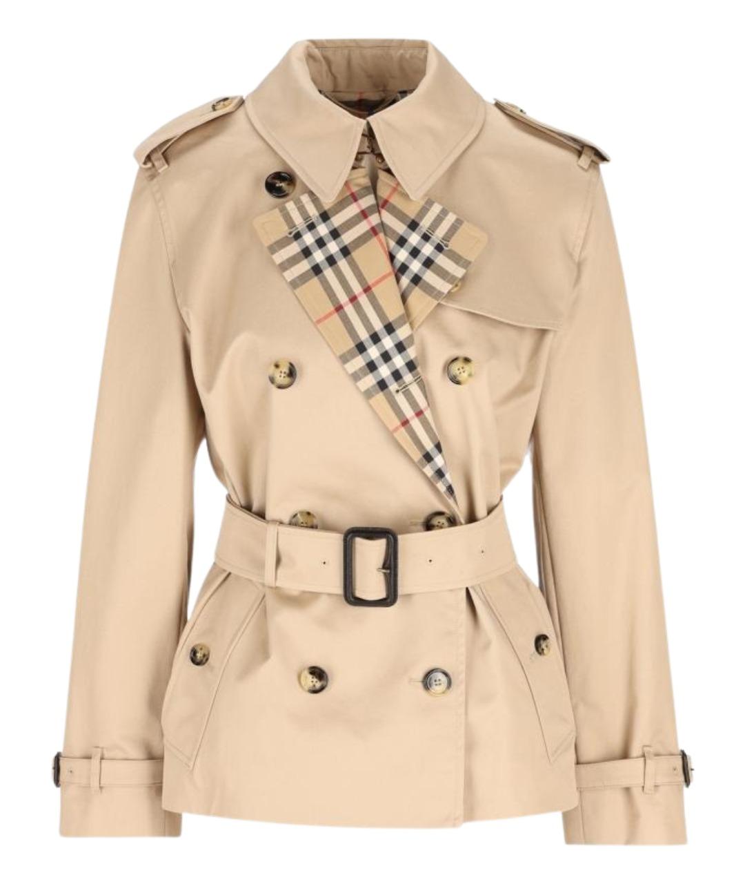 BURBERRY Бежевая хлопковая куртка, фото 1