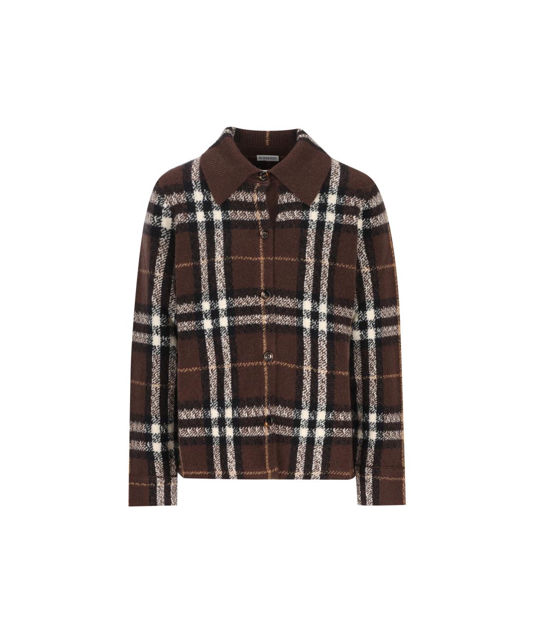 BURBERRY Коричневая кашемировая рубашка, фото 5