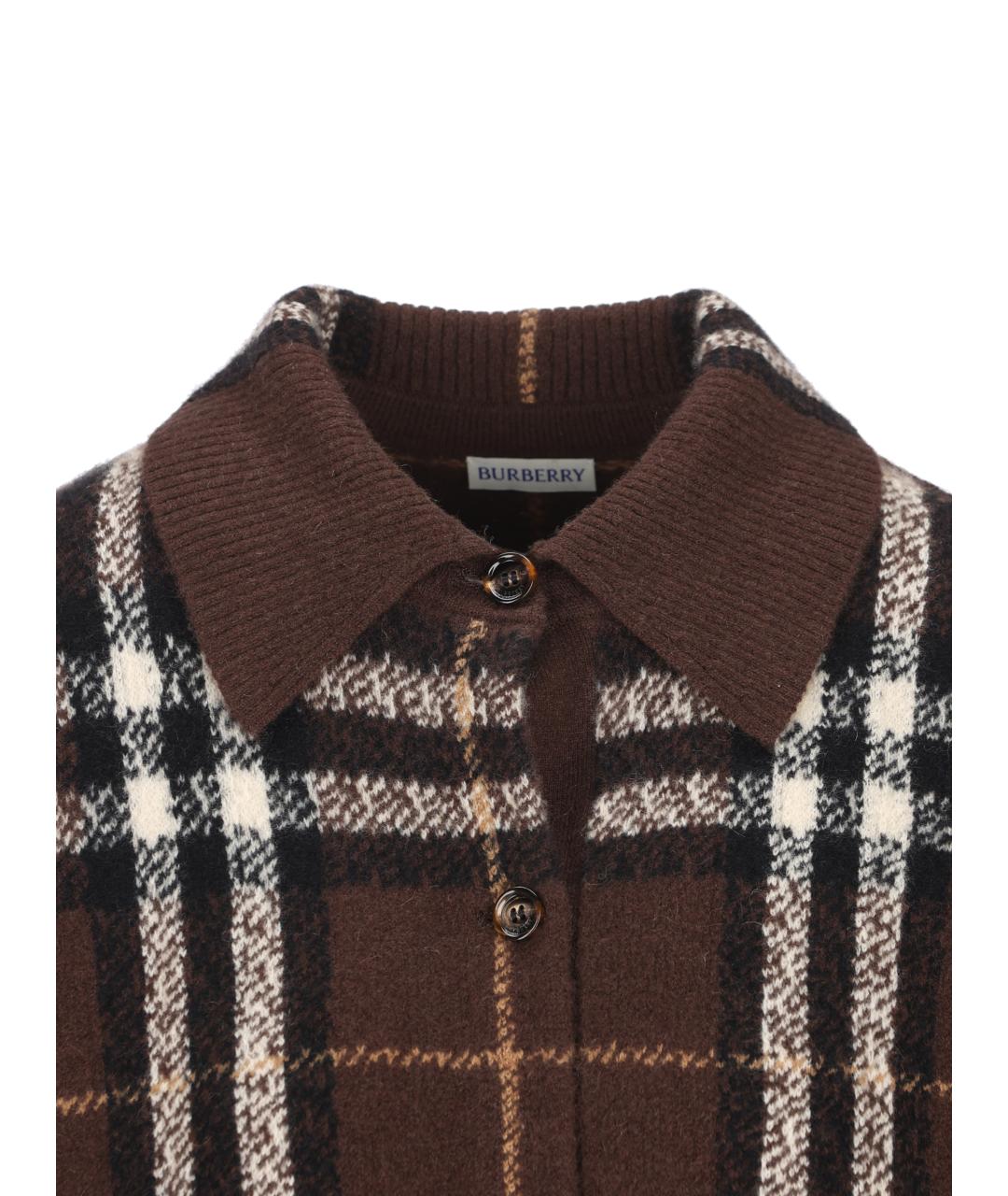 BURBERRY Коричневая кашемировая рубашка, фото 3
