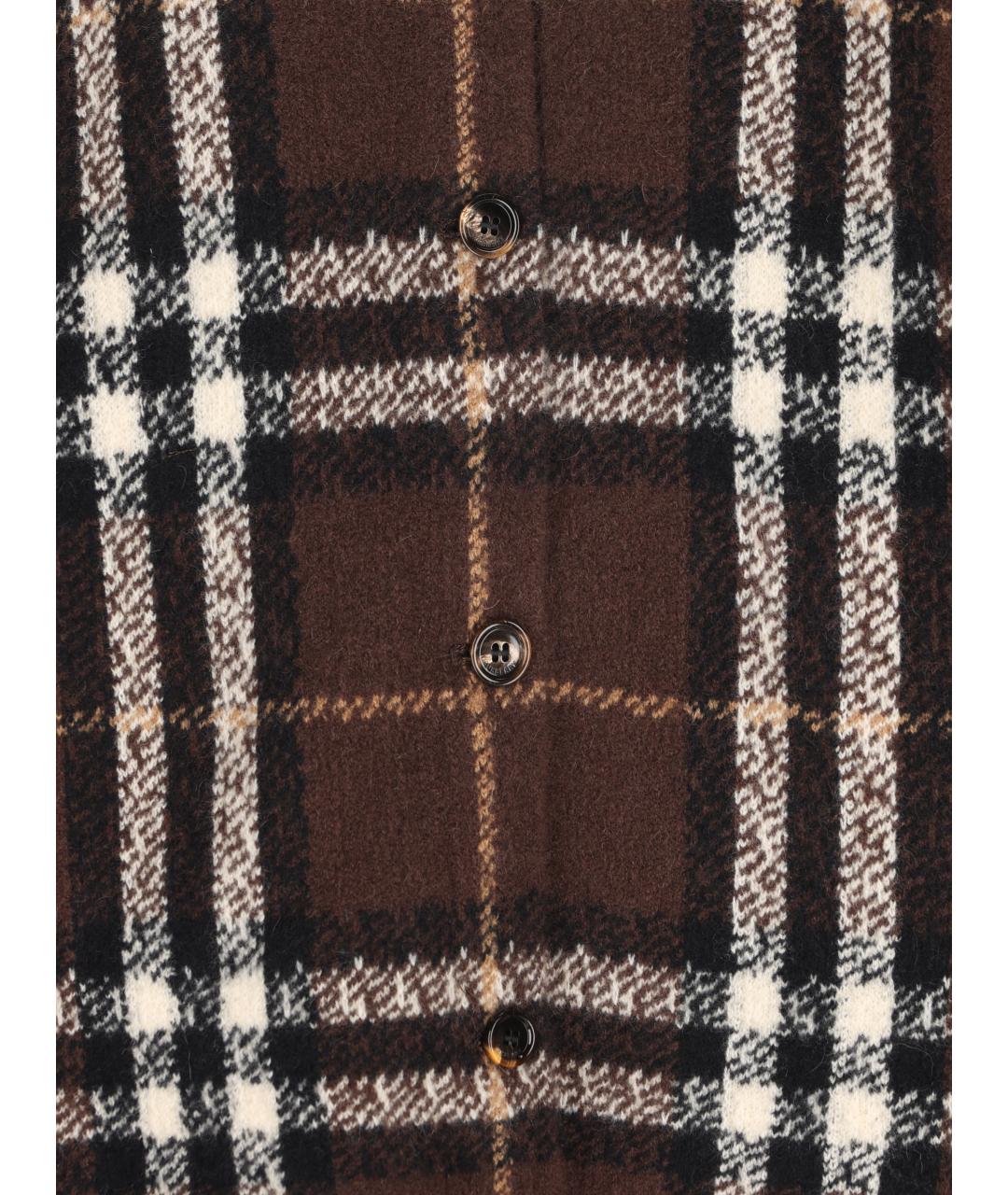BURBERRY Коричневая кашемировая рубашка, фото 4