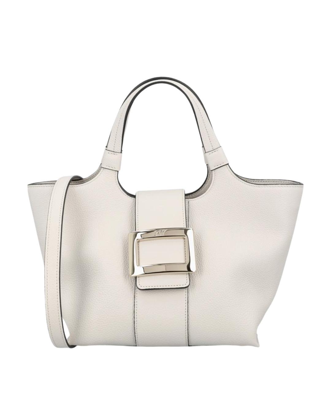 ROGER VIVIER Белая кожаная сумка тоут, фото 1