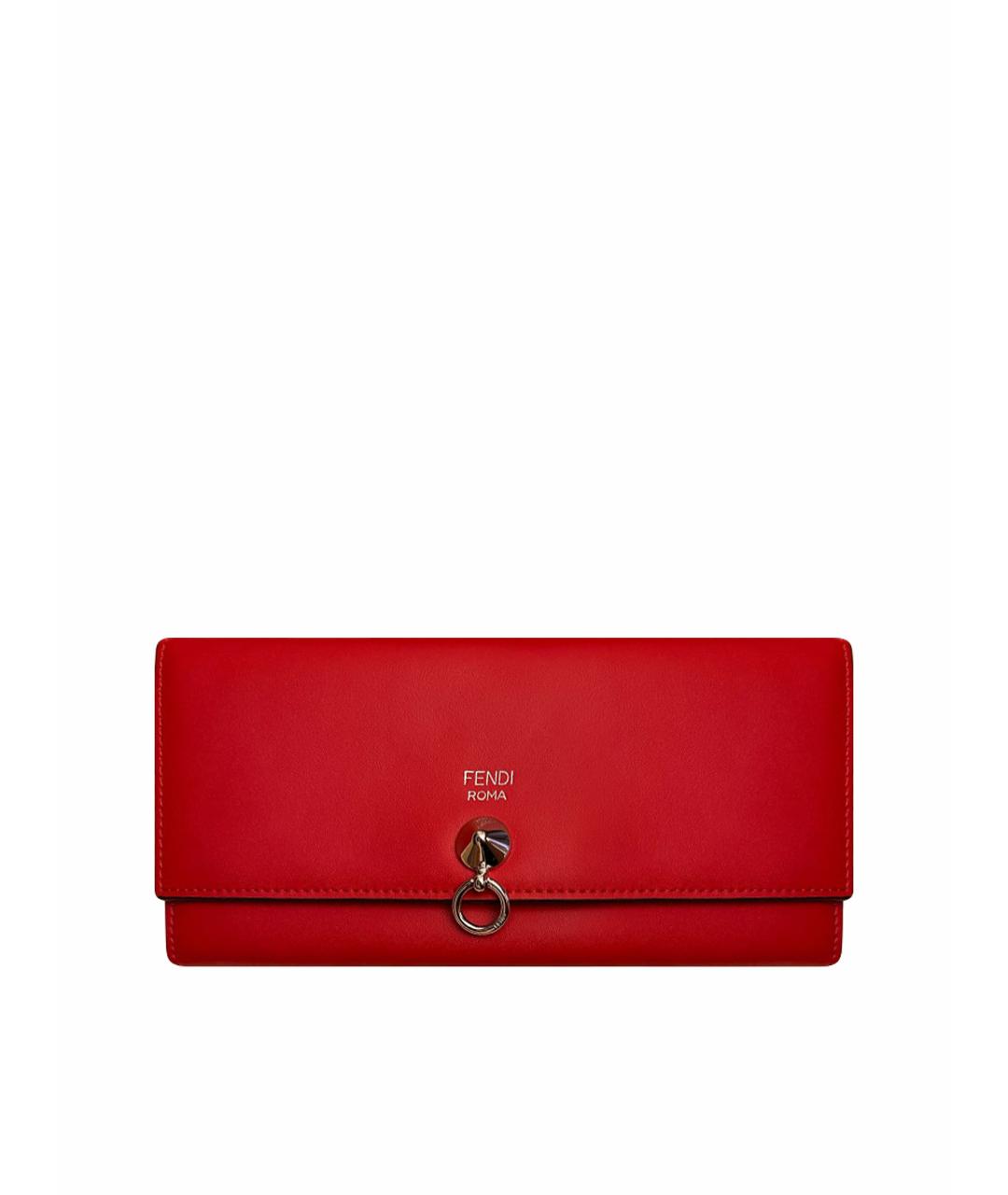 FENDI Красный кожаный кошелек, фото 1