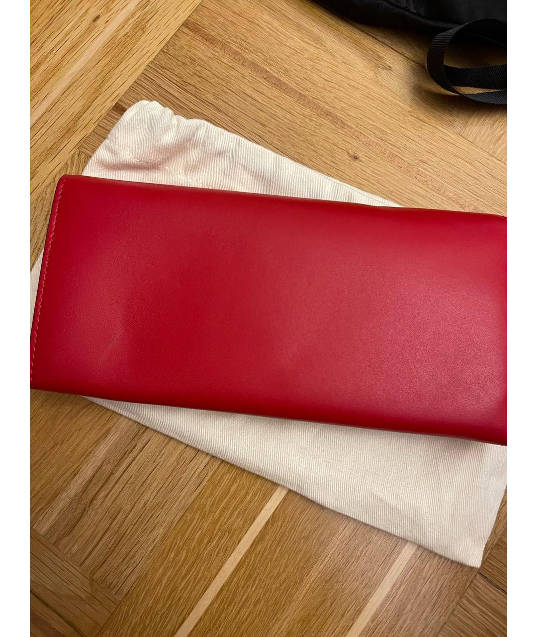 FENDI Красный кожаный кошелек, фото 4