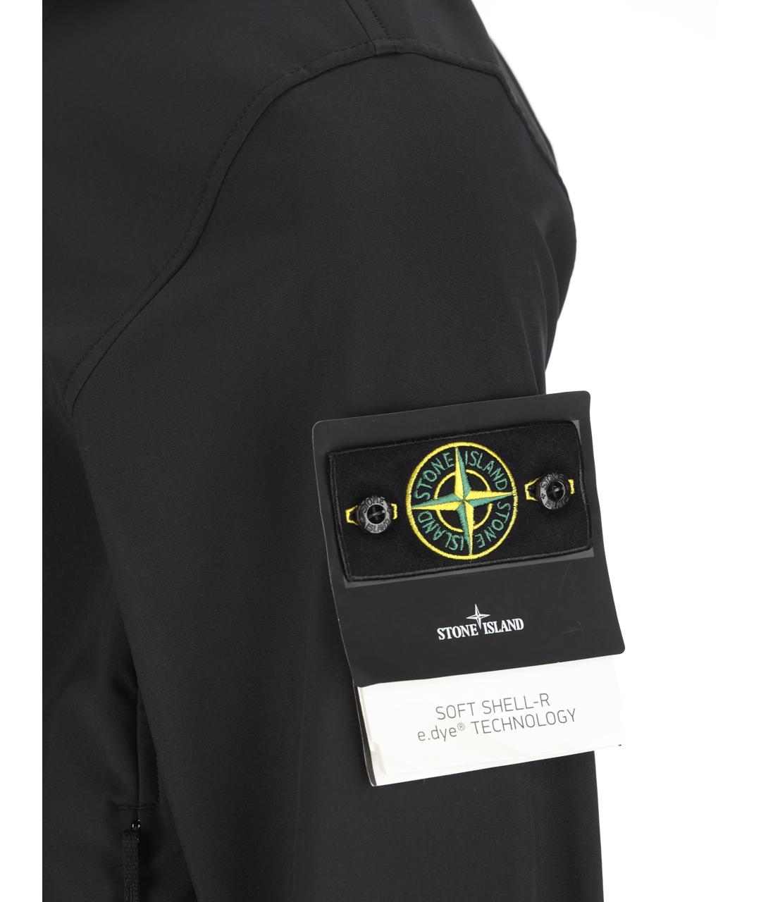 STONE ISLAND Черная полиэстеровая куртка, фото 4