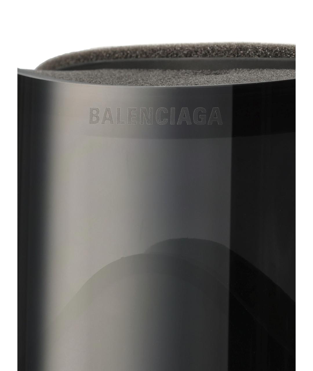 BALENCIAGA Черные пластиковые солнцезащитные очки, фото 4