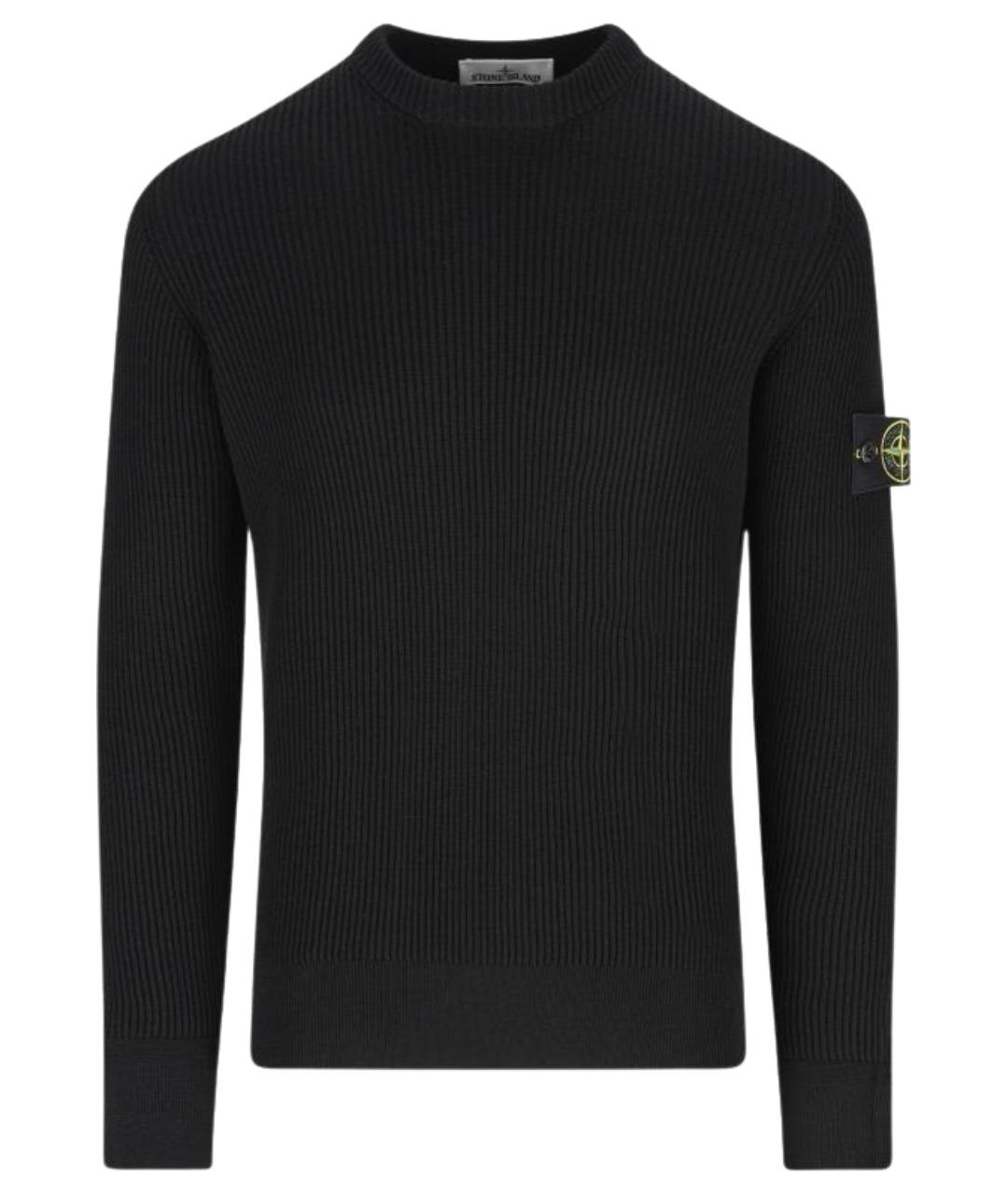 STONE ISLAND Черный шерстяной джемпер / свитер, фото 1