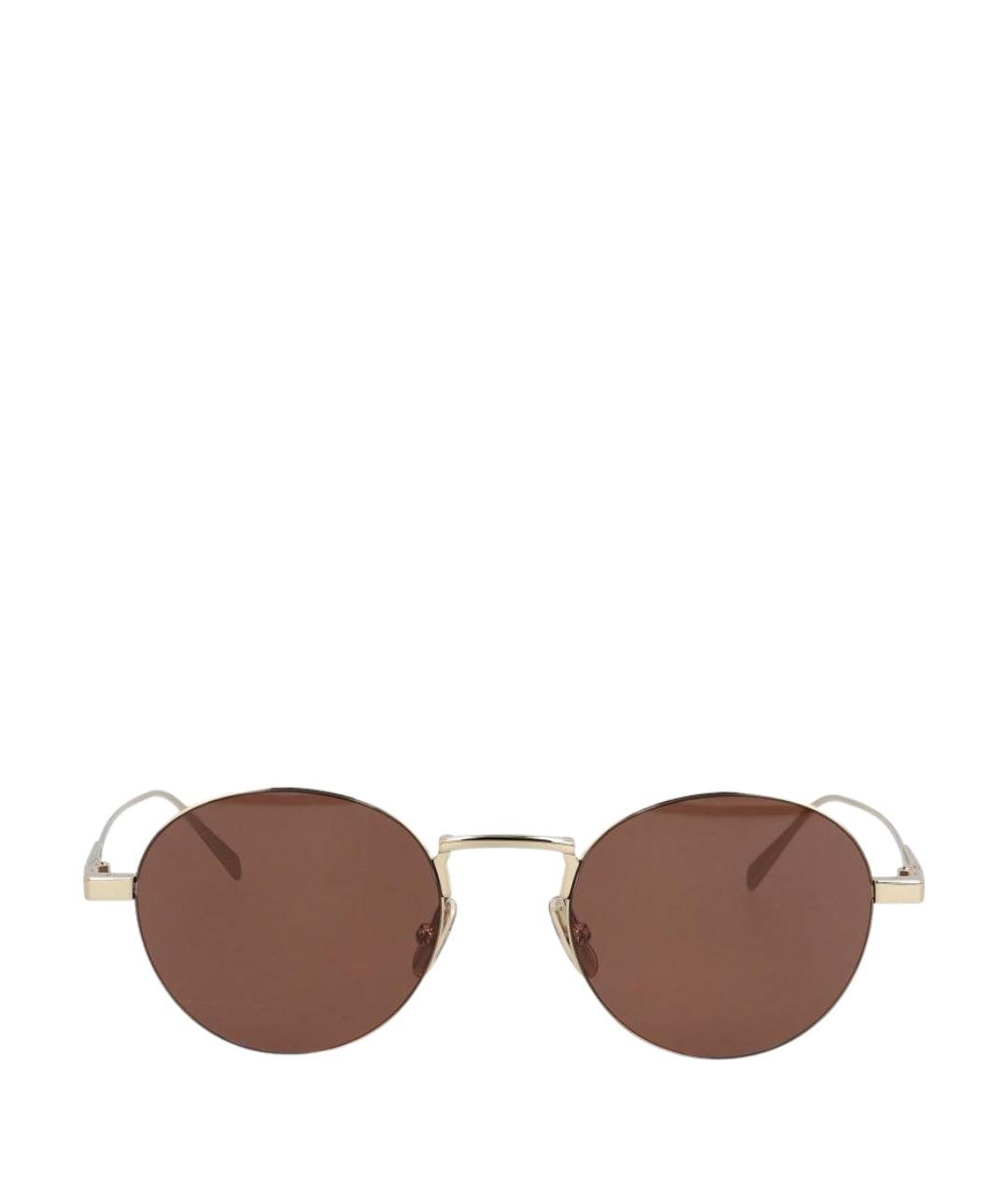 CELINE Золотые металлические солнцезащитные очки, фото 1