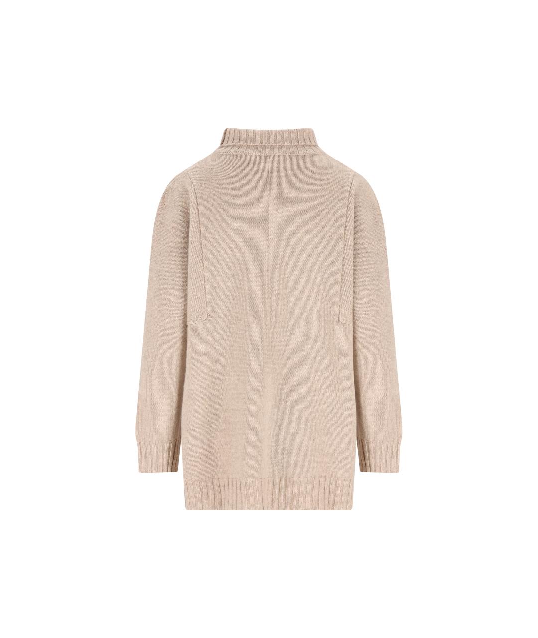 MAX MARA Бежевый кашемировый джемпер / свитер, фото 2
