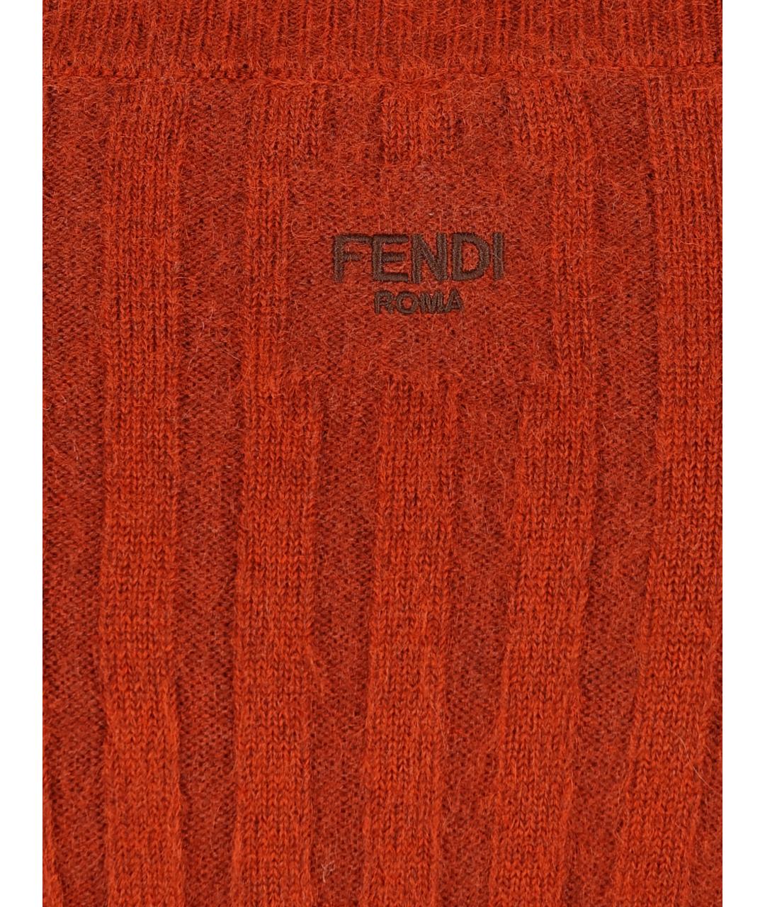 FENDI Мульти шерстяная юбка миди, фото 4