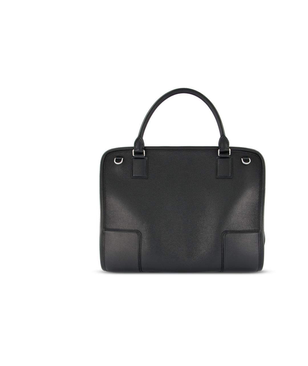 LOEWE Черная кожаная сумка тоут, фото 2