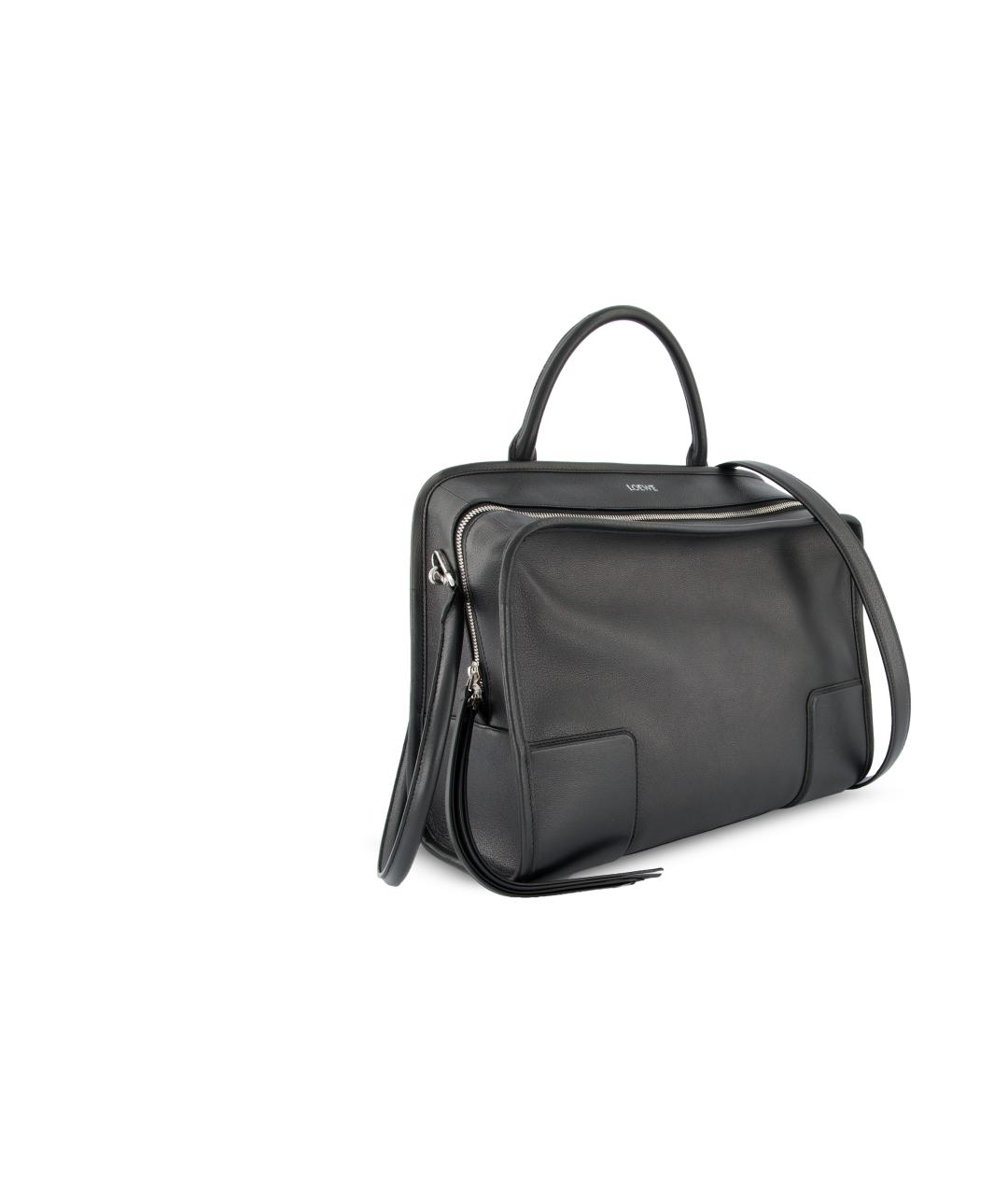 LOEWE Черная кожаная сумка тоут, фото 3