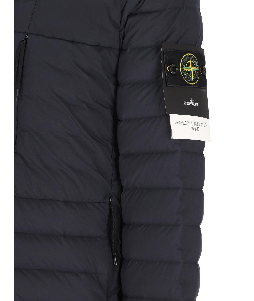 STONE ISLAND Синий полиамидовый пуховик, фото 4