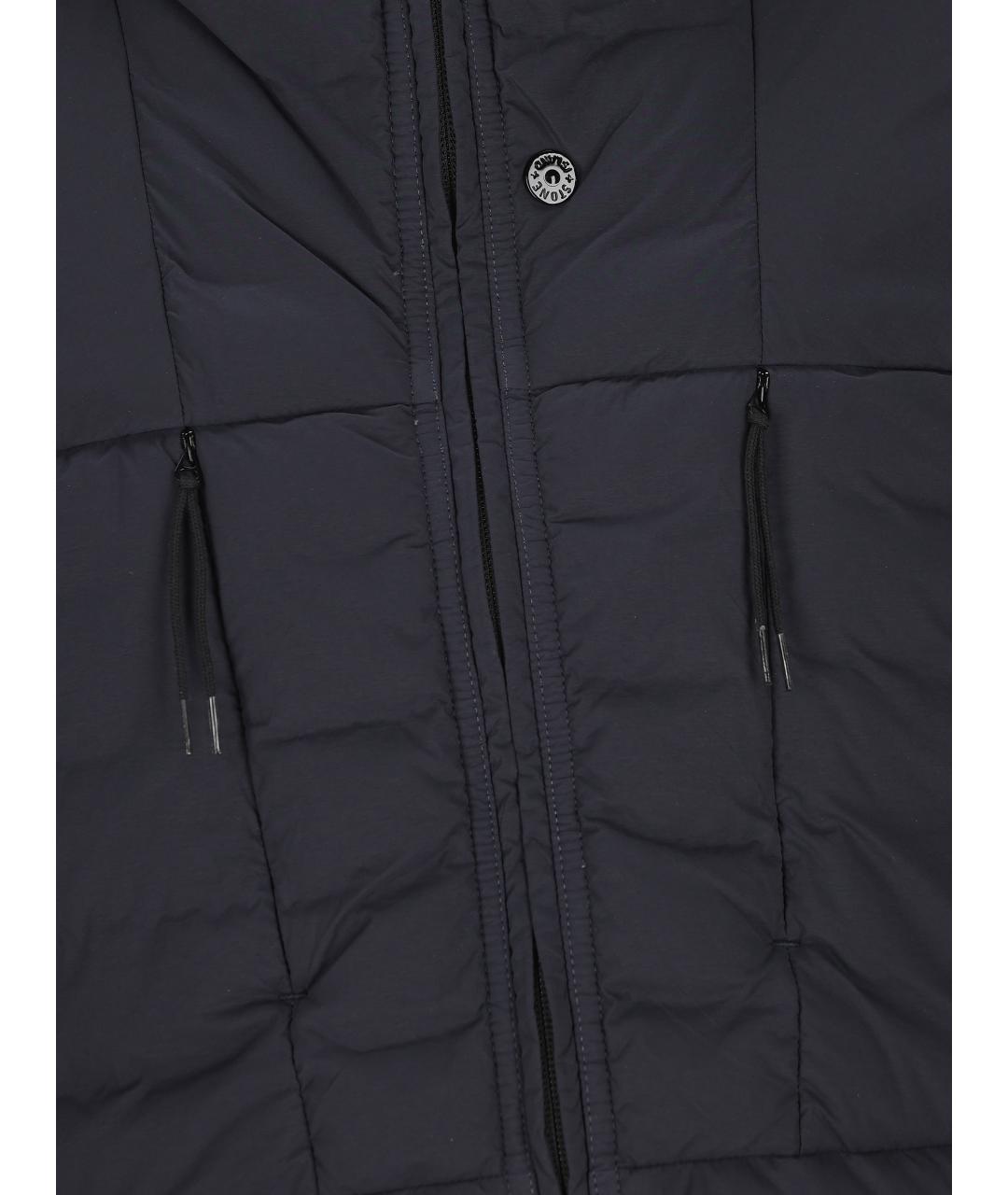 STONE ISLAND Синий полиамидовый пуховик, фото 3