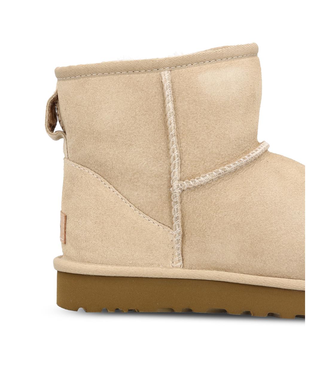 UGG Бежевые замшевые полусапоги, фото 4