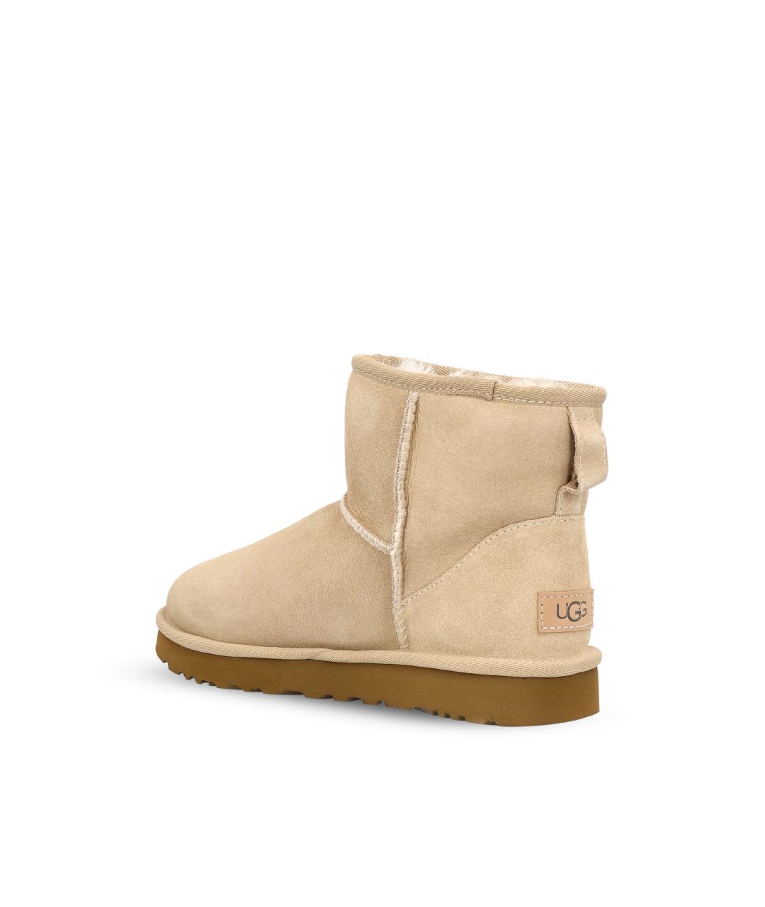 UGG Бежевые замшевые полусапоги, фото 3