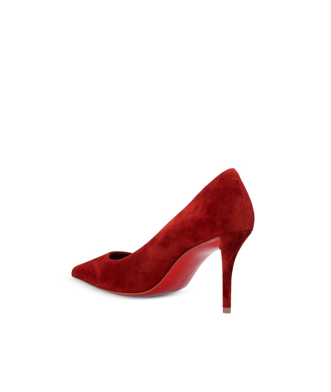 CHRISTIAN LOUBOUTIN Красные замшевые туфли, фото 3