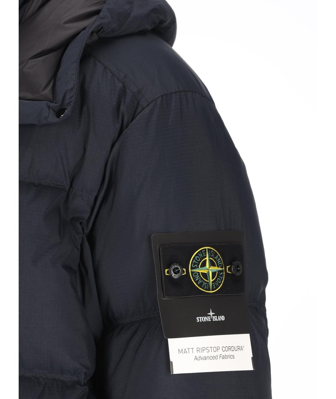 STONE ISLAND Синий полиамидовый пуховик, фото 4