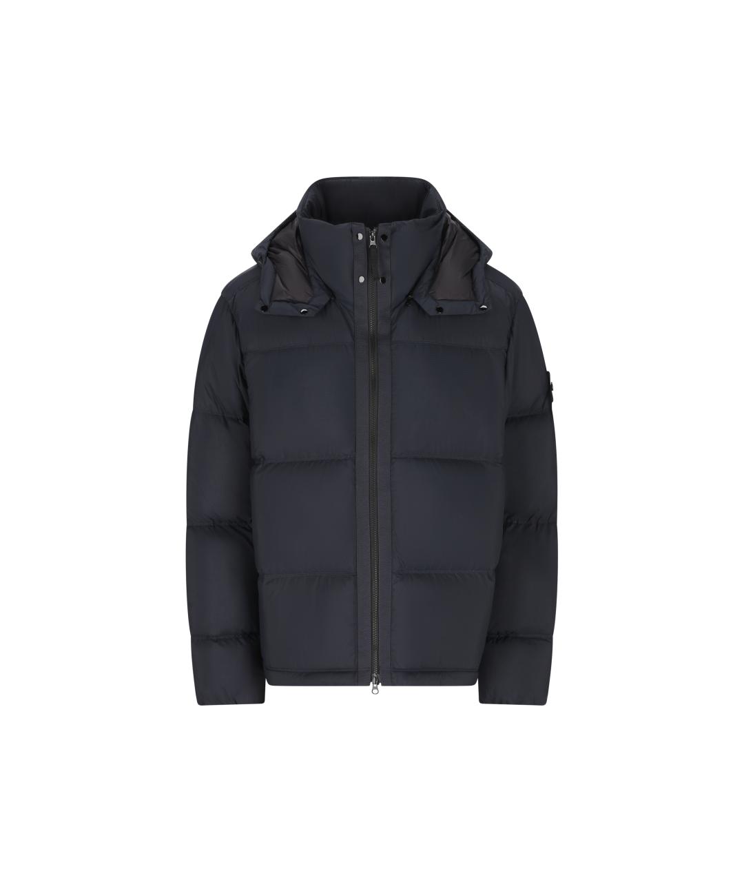 STONE ISLAND Синий полиамидовый пуховик, фото 1