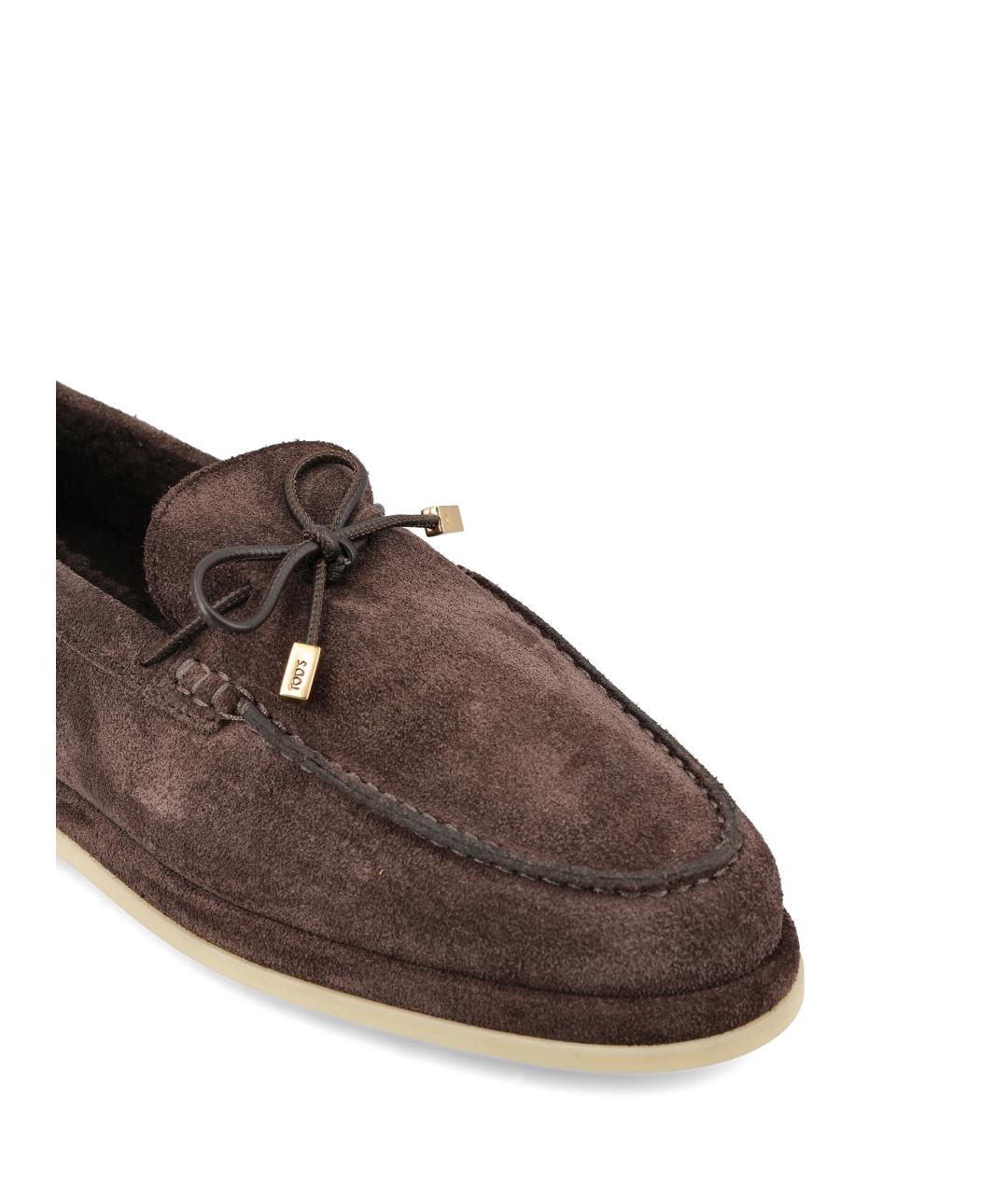 TOD'S Коричневые замшевые лоферы, фото 4
