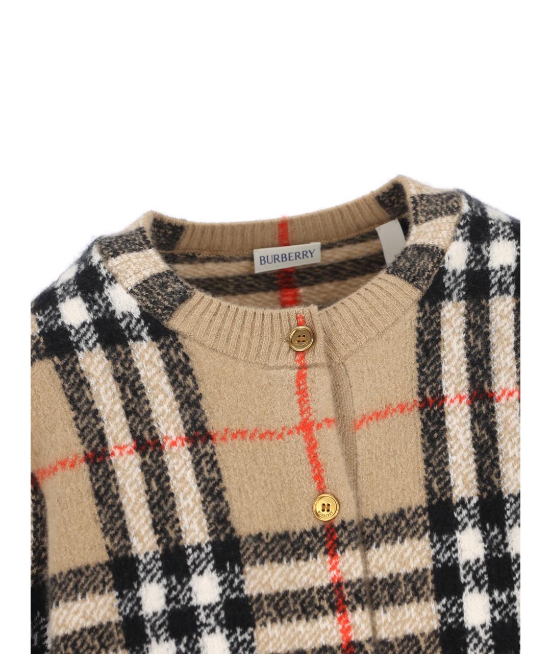 BURBERRY Бежевый кашемировый кардиган, фото 4