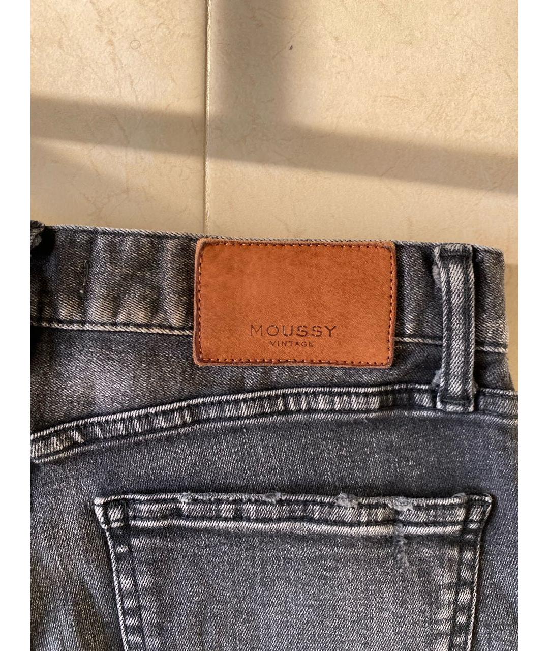MOUSSY VINTAGE Антрацитовые хлопковые джинсы слим, фото 6