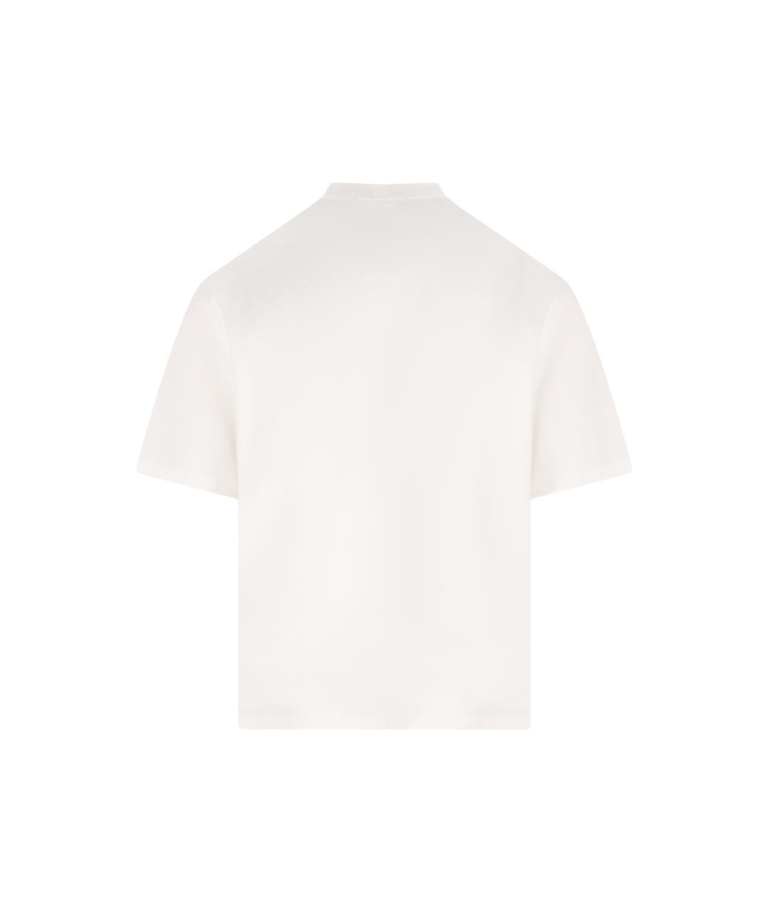 STONE ISLAND Белая хлопковая футболка, фото 2
