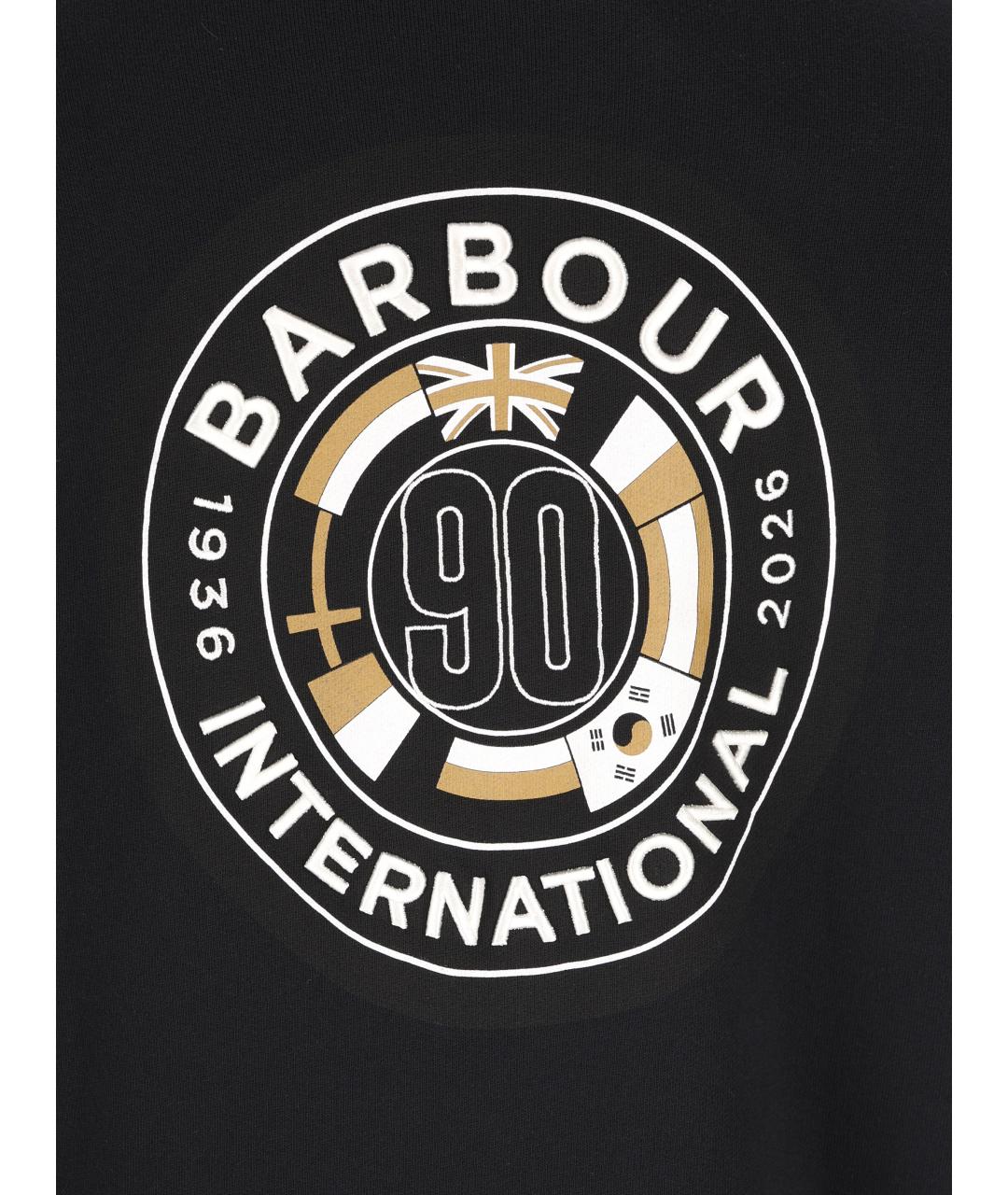 BARBOUR Черный хлопковый джемпер / свитер, фото 3
