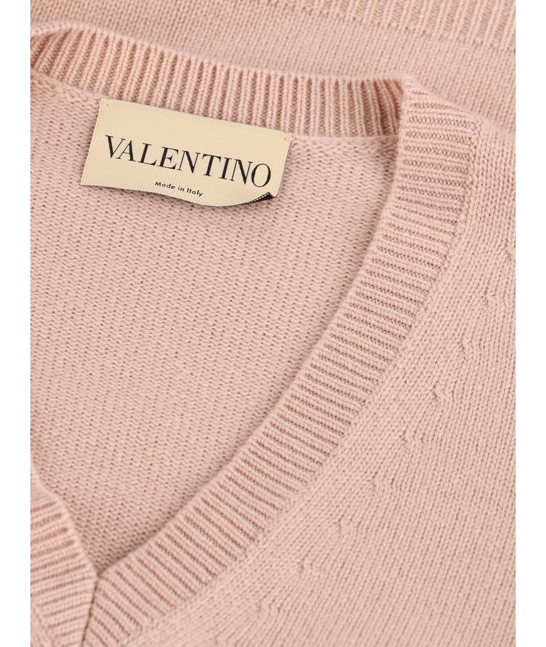 VALENTINO Розовый кашемировый джемпер / свитер, фото 4