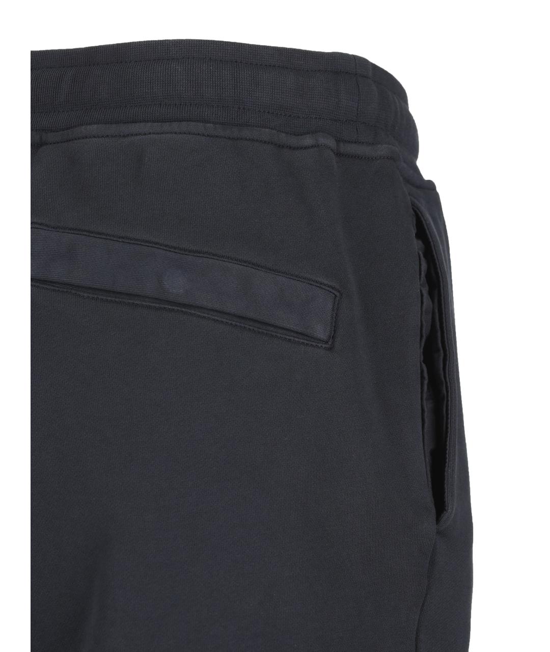 STONE ISLAND Черные хлопковые повседневные брюки, фото 4